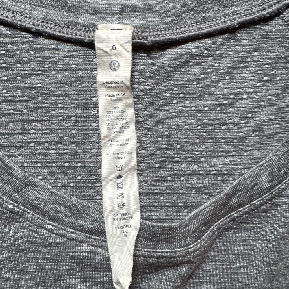 lululemon athletica Heather Gray Long Sleeve Top - Picture 2 of 4
